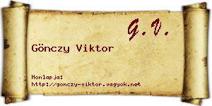 Gönczy Viktor névjegykártya